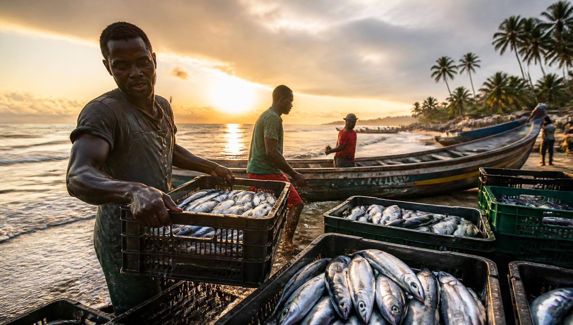 Poissons frais du Golfe de Guinée